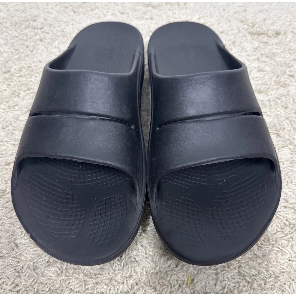 OOFOS OOAHH Slide Recovery Sandals Black Mens 13 Slip On Comfort Shoes Beach